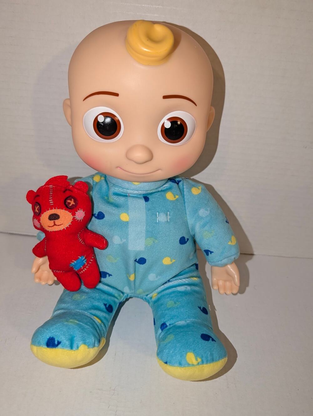 13" CoComelon Official Musical Bedtime JJ Doll Soft Plush Body Teddy Bear